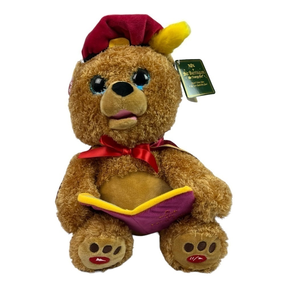 Cuddle Barn Sir Barrington Teddy Bear Storyteller Animated 5 Fairy Tales